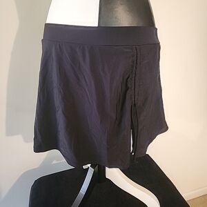 Free Country Plus 1X Women's Drawstring Swim Skirt Pull On Built-in Brief Black